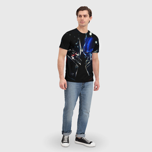 Мужская футболка 3D Тансформеры Оптимус и Мегатрон 2022, цвет 3D печать - фото 5