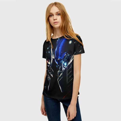 Женская футболка 3D с принтом Тансформеры Оптимус и Мегатрон 2022, фото на моделе #1