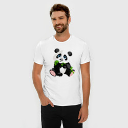 Мужская футболка хлопок Slim Забавный медвежонок Панда - фото 2