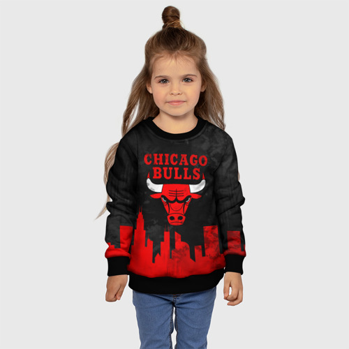 Детский свитшот 3D Chicago Bulls, Чикаго Буллз Город, цвет 3D печать - фото 7