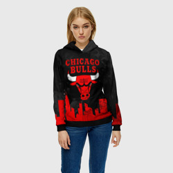 Женская толстовка 3D Chicago Bulls, Чикаго Буллз Город - фото 2