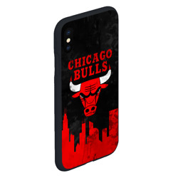 Чехол для iPhone XS Max матовый Chicago Bulls, Чикаго Буллз Город - фото 2