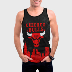 Мужская майка 3D Chicago Bulls, Чикаго Буллз Город - фото 2