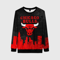 Женский свитшот 3D Chicago Bulls, Чикаго Буллз Город