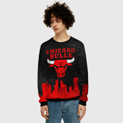 Мужской свитшот 3D Chicago Bulls, Чикаго Буллз Город - фото 2