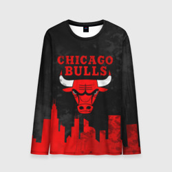 Мужской лонгслив 3D Chicago Bulls, Чикаго Буллз Город