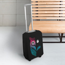 Чехол для чемодана 3D Ночная сова Градиент - фото 2