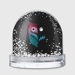 Игрушка Снежный шар Ночная сова Градиент