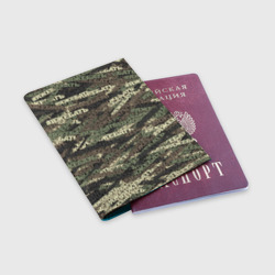 Обложка для паспорта матовая кожа Камуфляж яжебать - фото 2
