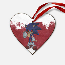 Деревянная игрушка Сердце Sonic Exe!