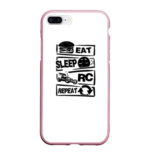 Чехол для iPhone 7Plus/8 Plus матовый Eat Sleep Repeat RC