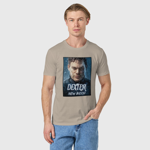Мужская футболка хлопок Dexter New Blood Декстер Новая Кровь, цвет миндальный - фото 3