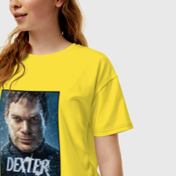 Женская футболка хлопок Oversize Dexter New Blood Декстер Новая Кровь - фото 2