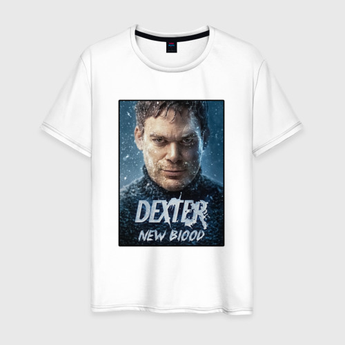 Мужская футболка хлопок Dexter New Blood Декстер Новая Кровь, цвет белый