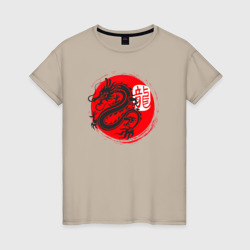 Женская футболка хлопок Ниндзя дракон Япония