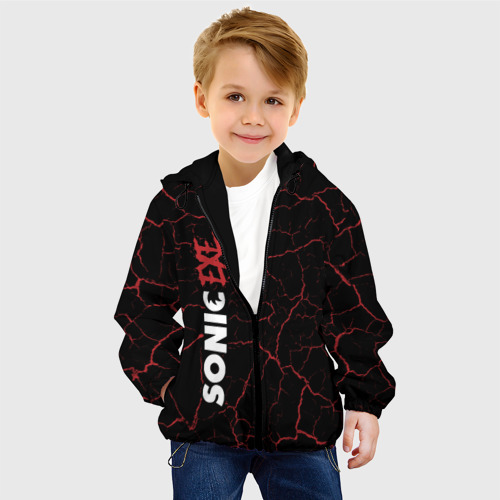 Детская куртка 3D SONIC EXE - Абстракция (По вертикали), цвет черный - фото 3
