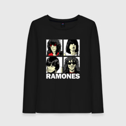 Женский лонгслив хлопок Ramones, Рамонес Портреты