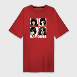 Платье-футболка хлопок Ramones, Рамонес Портреты
