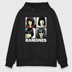 Мужское худи Oversize хлопок Ramones, Рамонес Портреты