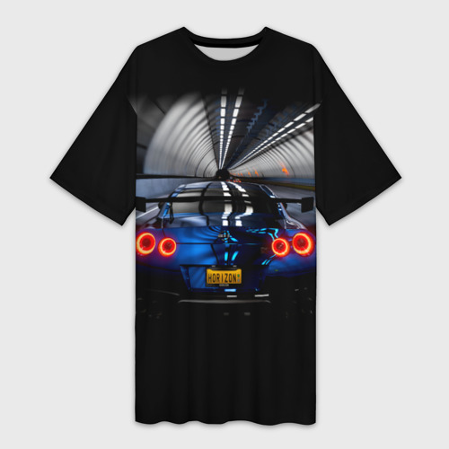 Платье-футболка 3D Форза Хорайзен Гонки Forza GTR Nissan, цвет 3D печать