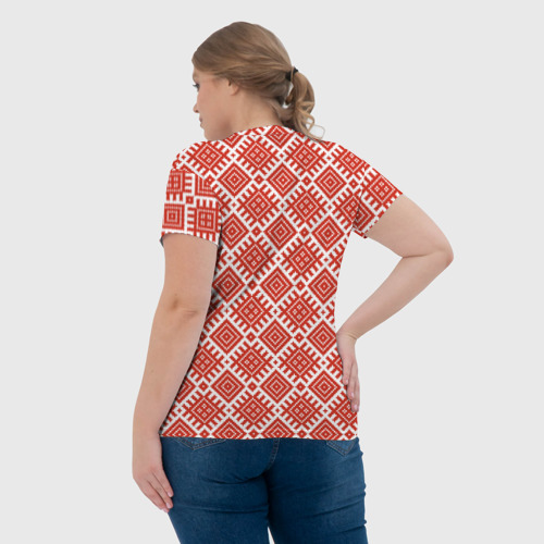 Женская футболка 3D Славянская Обережная Вышивка Плодородие, цвет 3D печать - фото 7