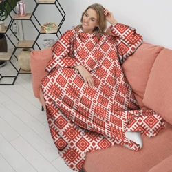 Плед с рукавами Славянская Обережная Вышивка Плодородие - фото 2