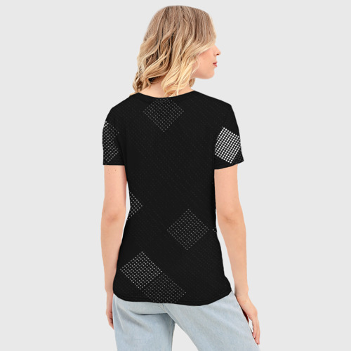Женская футболка 3D Slim [Mercedes-Benz] - В клетку, цвет 3D печать - фото 4