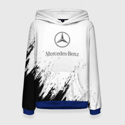 Женская толстовка 3D [Mercedes-Benz] - White texture