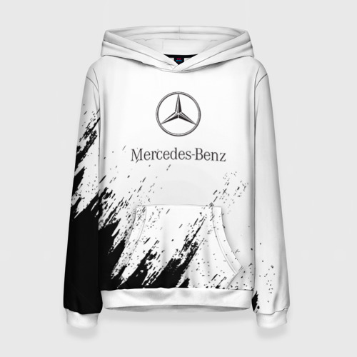 Женская толстовка 3D [Mercedes-Benz] - White texture, цвет 3D печать