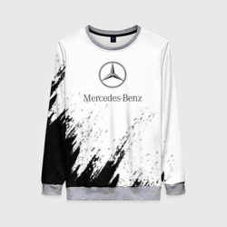 Женский свитшот 3D [Mercedes-Benz] - White texture