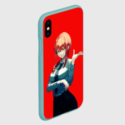 Чехол для iPhone XS Max матовый Макима просто Человек бензопила - фото 2