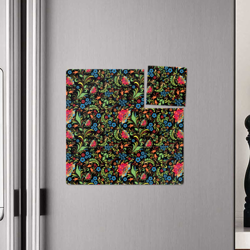 Магнитный плакат 3Х3 Цветочный Узор хохлома - фото 4