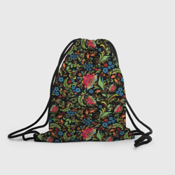 Рюкзак-мешок 3D Цветочный Узор хохлома