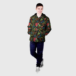 Мужская куртка 3D Цветочный Узор хохлома - фото 2