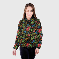 Женская куртка 3D Цветочный Узор хохлома - фото 2