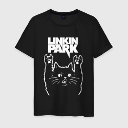 Мужская футболка хлопок Linkin Park, Линкин Парк, Рок кот