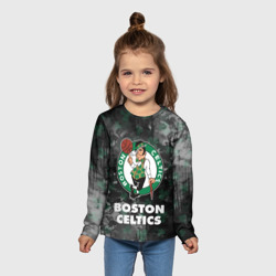 Детский лонгслив 3D Бостон Селтикс, Boston Celtics, НБА - фото 2