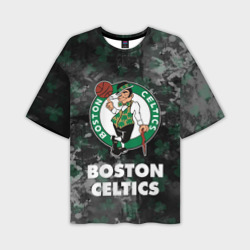 Мужская футболка oversize 3D Бостон Селтикс, Boston Celtics, НБА