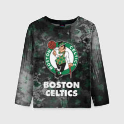 Детский лонгслив 3D Бостон Селтикс, Boston Celtics, НБА