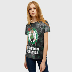 Женская футболка 3D Бостон Селтикс, Boston Celtics, НБА - фото 2