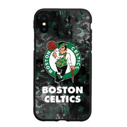 Чехол для iPhone XS Max матовый Бостон Селтикс, Boston Celtics, НБА