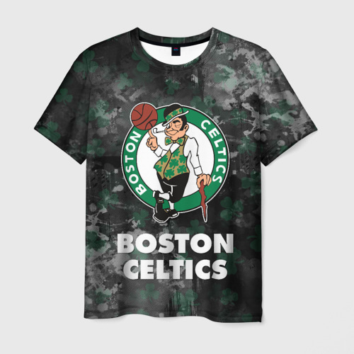 Мужская футболка с принтом Бостон Селтикс, Boston Celtics, НБА, вид спереди №1