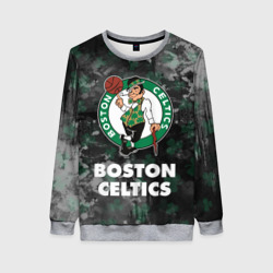 Женский свитшот 3D Бостон Селтикс, Boston Celtics, НБА