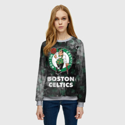 Женский свитшот 3D Бостон Селтикс, Boston Celtics, НБА - фото 2