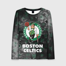 Женский лонгслив 3D Бостон Селтикс, Boston Celtics, НБА