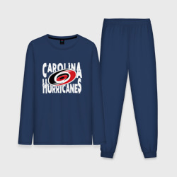 Мужская пижама с лонгсливом хлопок Каролина Харрикейнз, Carolina Hurricanes