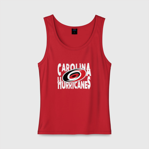 Женская майка хлопок Каролина Харрикейнз, Carolina Hurricanes, цвет красный