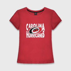 Женская футболка хлопок Slim Каролина Харрикейнз, Carolina Hurricanes