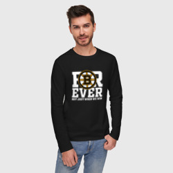 Мужской лонгслив хлопок Forever not just when We win, Boston Bruins, Бостон Брюинз - фото 2