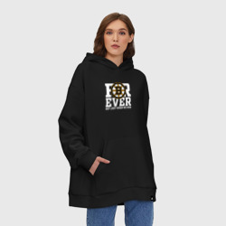 Худи SuperOversize хлопок Forever not just when We win, Boston Bruins, Бостон Брюинз - фото 2